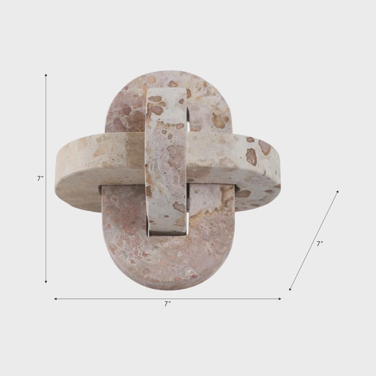 Beige Marble Knot Sculpture – Modern Stone Tabletop Decor - Image 5