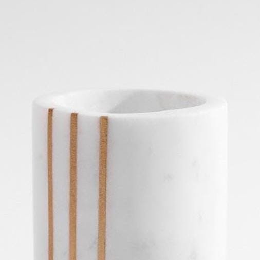 Marble Toothbrush Holder | Modern Bathroom Organizer, Gold Accent - Image 5