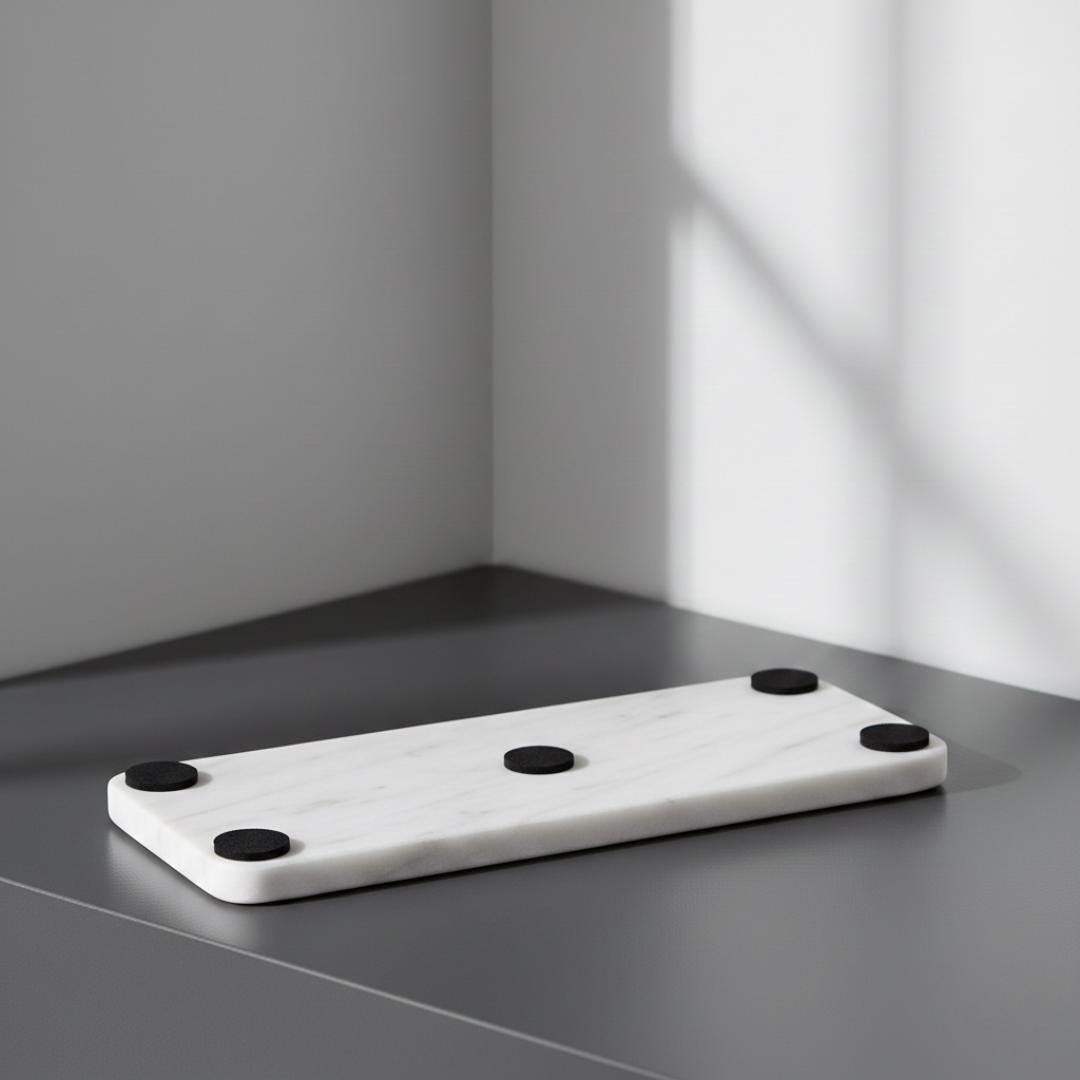 White Marble Serving Tray: Decorative Vanity, Kitchen, Perfume Organizer - Image 3