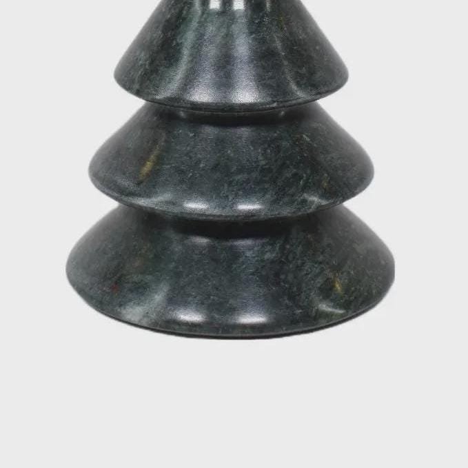 Green Marble Tree Taper Candle Holder – Hand-Carved Natural Stone Stand - Image 5