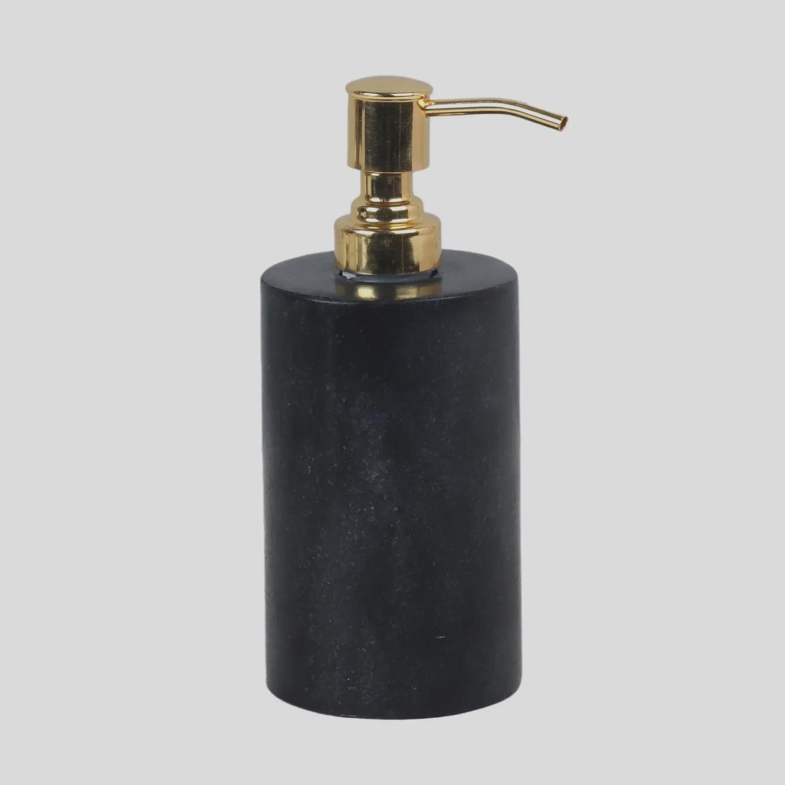 Handcrafted Black Marble Soap Dispenser with Gold Pump – Modern Luxury Bathroom Accessory - Image 2