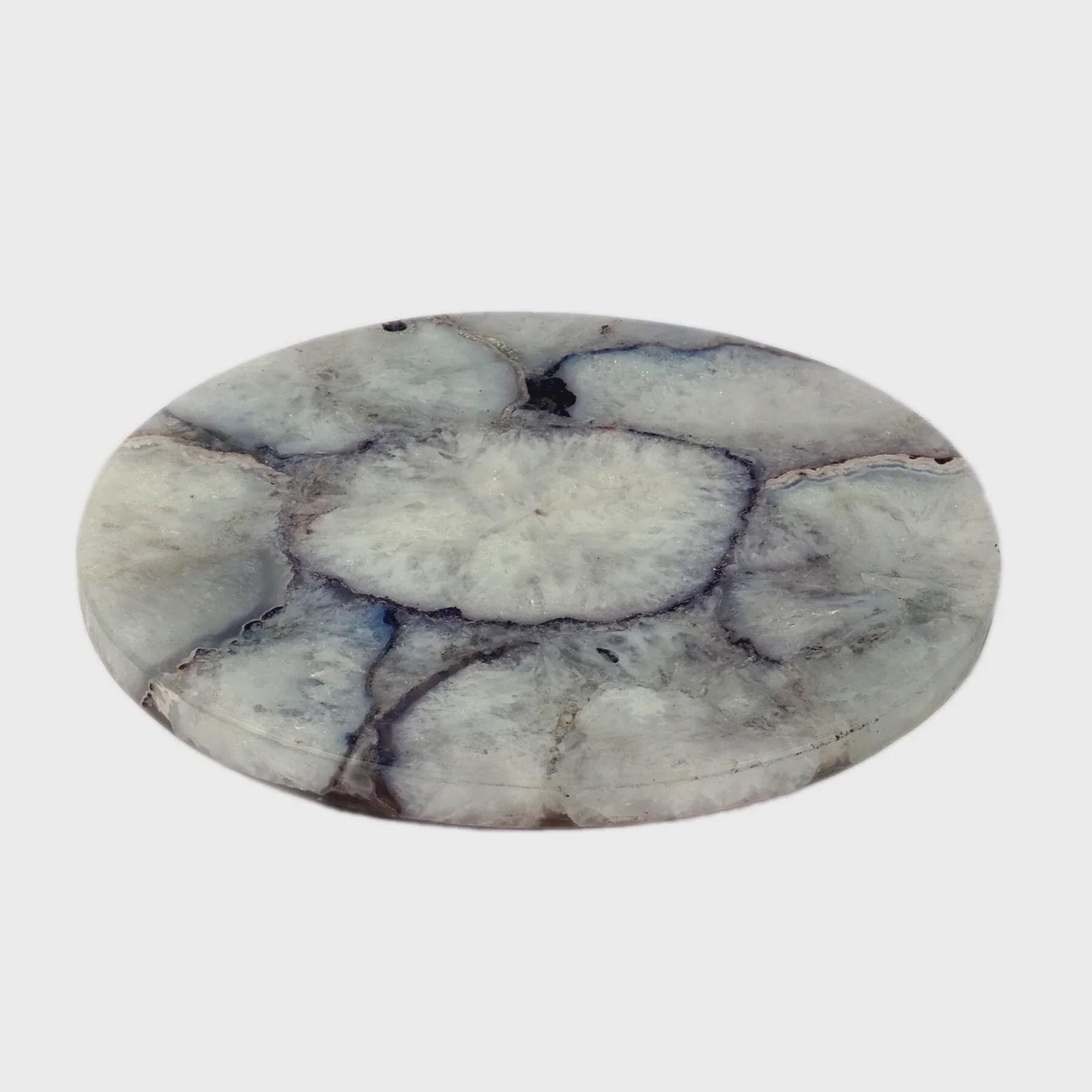 White Agate Serving Platter: Luxury Geode Cheese Board, Modern Table Decor - Image 3