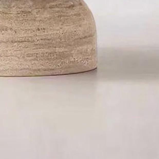 Travertine Pedestal Stand, Stone Display Plinth, Minimalist Coffee Table Centerpiece, Sculptural Serving Board, Decor - Image 4