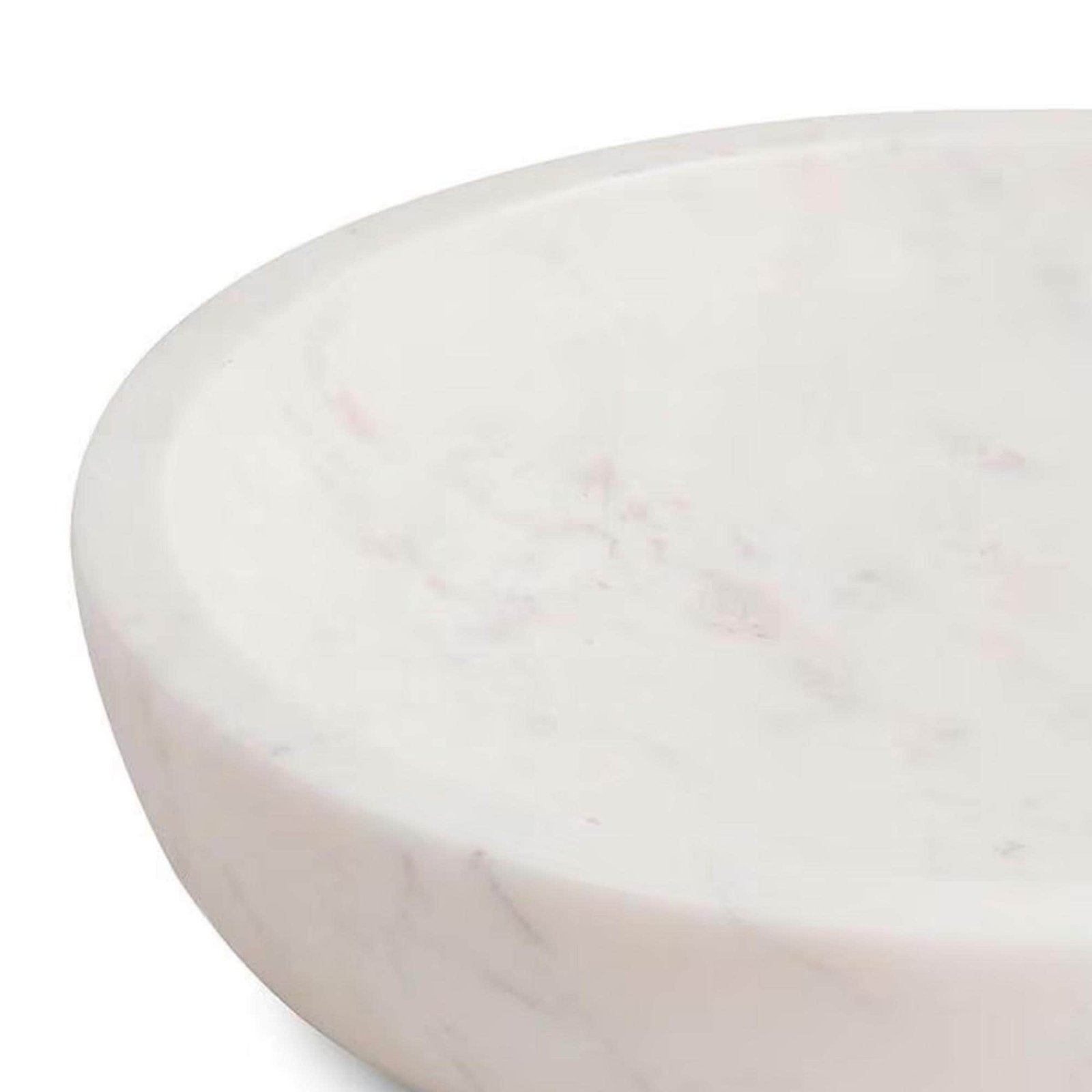 Handcrafted White Marble Soapstone Bowl: Modern Centerpiece, Fruit Tray (26cm) - Image 5